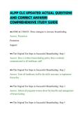 ALPP CLC UPDATED ACTUAL QUESTIONS&NewLine;AND CORRECT ANSWERS&NewLine;COMPREHENSIVE STUDY GUIDE&NewLine;
