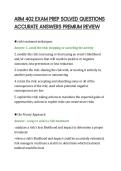 ARM 402 EXAM PREP SOLVED QUESTIONS&NewLine;ACCURATE ANSWERS PREMIUM REVIEW