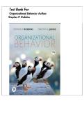  Test Bank for Organizational Behavior&comma; 19th edition &lpar;Stephen P&period; Robbins&comma; 2026&rpar; All Chapters 1-18&vert; Latest Edition
