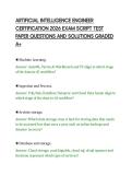 ARTIFICIAL INTELLIGENCE ENGINEER&NewLine;CERTIFICATION 2026 EXAM SCRIPT TEST&NewLine;PAPER QUESTIONS AND SOLUTIONS GRADED&NewLine;A&plus;