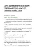 ASAM COMPREHENSIVE EXAM SCRIPT&NewLine;VERIFIED QUESTIONS COMPLETE&NewLine;ANSWERS GRADED APLUS