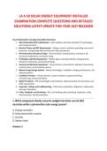 LA 4-50 SOLAR ENERGY EQUIPMENT INSTALLER &NewLine;EXAMINATION COMPLETE QUESTIONS AND DETAILED &NewLine;SOLUTIONS LATEST UPDATE THIS YEAR JUST RELEASED