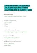 ASAP PACE CERTIFICATION UPDATED&NewLine;ACTUAL QUESTIONS AND CORRECT&NewLine;ANSWERS COMPREHENSIVE STUDY GUIDE&NewLine;