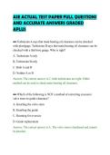 ASE ACTUAL TEST PAPER FULL QUESTIONS&NewLine;AND ACCURATE ANSWERS GRADED&NewLine;APLUS&NewLine;