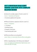 ASE T3 DRIVETRAIN EXAM SCRIPT&NewLine;VERIFIED QUESTIONS WITH COMPLETE&NewLine;SOLUTION REVIEW&NewLine;
