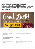 NR507 Midterm Study Guide&colon; Advanced Pathophysiology Exam &lpar;2026&rpar; Questions & Answers &vert; 100&percnt; Verified solutions UPDATE &vert;2026&excl;&excl; STUDY GUIDE EXAM&NewLine;&NewLine;&NewLine;