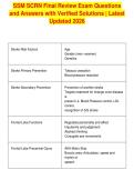 SSM SCRN Final Review Exam Questions&NewLine;and Answers with Verified Solutions &vert; Latest&NewLine;Updated 2026