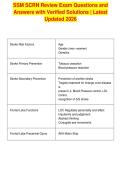 SSM SCRN Review Exam Questions and&NewLine;Answers with Verified Solutions &vert; Latest&NewLine;Updated 2026