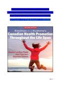 TEST BANK &vert; Edelman & Kudzma's Canadian Health Promotion Throughout the Life Span&comma; 2nd Edition &vert; Marian Luctkar-Flude &vert; Complete Chapters 1&ndash;25 &vert; Questions & Rationales