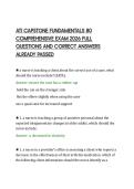 ATI CAPSTONE FUNDAMENTALS 80&NewLine;COMPREHENSIVE EXAM 2026 FULL&NewLine;QUESTIONS AND CORRECT ANSWERS&NewLine;ALREADY PASSED&NewLine;