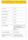 Nursing SCRN Exam Questions and Answers&NewLine;with Verified Solutions &vert; Latest Updated 2026