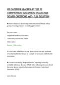 ATI CAPSTONE LEADERSHIP TEST 70&NewLine;CERTIFICATION EVALUATION EXAMS 2026&NewLine;SOLVED QUESTIONS WITH FULL SOLUTION&NewLine;