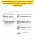 Review Questions for SCRN Exam Questions&NewLine;and Answers with Verified Solutions &vert; Latest&NewLine;Updated 2026