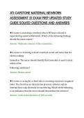 ATI CAPSTONE MATERNAL NEWBORN&NewLine;ASSESSMENT 51 EXAM PREP UPDATED STUDY&NewLine;GUIDE SOLVED QUESTIONS AND ANSWERS&NewLine;
