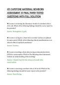 ATI CAPSTONE MATERNAL NEWBORN&NewLine;ASSESSMENT 51 FINAL PAPER TESTED&NewLine;QUESTIONS WITH FULL SOLUTION
