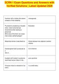 SCRN 1 Exam Questions and Answers with&NewLine;Verified Solutions &vert; Latest Updated 2026