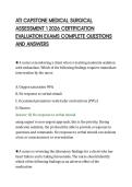 ATI CAPSTONE MEDICAL SURGICAL&NewLine;ASSESSMENT 1 2026 CERTIFICATION&NewLine;EVALUATION EXAMS COMPLETE QUESTIONS&NewLine;AND ANSWERS