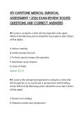 ATI CAPSTONE MEDICAL SURGICAL&NewLine;ASSESSMENT 1 2026 EXAM REVIEW SOLVED&NewLine;QUESTIONS AND CORRECT ANSWERS&NewLine;