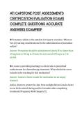 ATI CAPSTONE POST ASSESSMENTS&NewLine;CERTIFICATION EVALUATION EXAMS&NewLine;COMPLETE QUESTIONS ACCURATE&NewLine;ANSWERS EXAMPREP