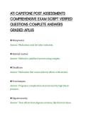 ATI CAPSTONE POST ASSESSMENTS&NewLine;COMPREHENSIVE EXAM SCRIPT VERIFIED&NewLine;QUESTIONS COMPLETE ANSWERS&NewLine;GRADED APLUS&NewLine;