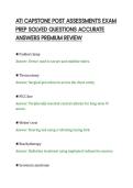 ATI CAPSTONE POST ASSESSMENTS EXAM&NewLine;PREP SOLVED QUESTIONS ACCURATE&NewLine;ANSWERS PREMIUM REVIEW&NewLine;