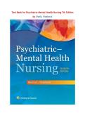 Test Bank Psychiatric-Mental Health Nursing 7th Edition Sheila Videbeck