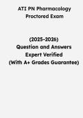 ATI PN Pharmacology Proctored Exam &vert; Questions & Verified Answers &vert; Comprehensive Practical Nursing Pharmacology Exam Review Study Guide PDF &vert; 2026