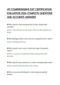 ATI COMPREHENSIVE EXIT CERTIFICATION&NewLine;EVALUATION 2026 COMPLETE QUESTIONS&NewLine;AND ACCURATE ANSWERS&NewLine;