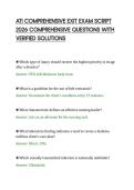 ATI COMPREHENSIVE EXIT EXAM SCRIPT&NewLine;2026 COMPREHENSIVE QUESTIONS WITH&NewLine;VERIFIED SOLUTIONS&NewLine;