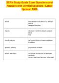 SCRN Study Guide Exam Questions and&NewLine;Answers with Verified Solutions &vert; Latest&NewLine;Updated 2026