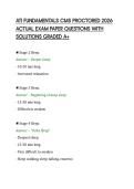 ATI FUNDAMENTALS CMS PROCTORED 2026&NewLine;ACTUAL EXAM PAPER QUESTIONS WITH&NewLine;SOLUTIONS GRADED A&plus;&NewLine;