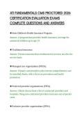 ATI FUNDAMENTALS CMS PROCTORED 2026&NewLine;CERTIFICATION EVALUATION EXAMS&NewLine;COMPLETE QUESTIONS AND ANSWERS&NewLine;