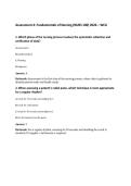Assessment 4&colon; Fundamentals of Nursing &lpar;NURS 100&rpar; 2026 &ndash; WCU&NewLine;