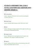 ATI HEALTH ASSESSMENT FINAL EXAM 3&NewLine;ACTUAL EXAM PAPER 2026 QUESTIONS WITH&NewLine;ANSWERS GRADED A&plus;