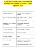 SCRN Medications Exam Questions and&NewLine;Answers with Verified Solutions &vert; Latest&NewLine;Updated 2026