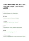 ATI HEALTH ASSESSMENT FINAL EXAM 3 EXAM&NewLine;SCRIPT 2026 COMPLETE QUESTIONS AND&NewLine;ANSWERS&NewLine;