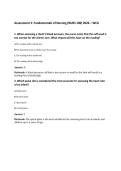 Assessment 5&colon; Fundamentals of Nursing &lpar;NURS 100&rpar; 2026 &ndash; WCU&NewLine;