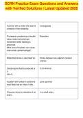 SCRN Practice Exam Questions and Answers&NewLine;with Verified Solutions &vert; Latest Updated 2026