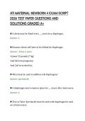 ATI MATERNAL NEWBORN 4 EXAM SCRIPT&NewLine;2026 TEST PAPER QUESTIONS AND&NewLine;SOLUTIONS GRADED A&plus;