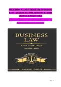 SOLUTION MANUAL &vert; Business Law&colon; Text and Cases&comma; 16th Edition &vert; Kenneth Clarkson & Roger Miller &vert; Complete Chapters 1&ndash;25