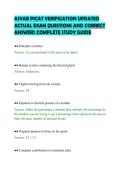 ASVAB PICAT VERIFICATION UPDATED&NewLine;ACTUAL EXAM QUESTIONS AND CORRECT&NewLine;ANSWERS COMPLETE STUDY GUIDE&NewLine;