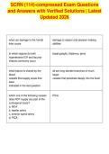 SCRN &lpar;114&rpar;-compressed Exam Questions&NewLine;and Answers with Verified Solutions &vert; Latest&NewLine;Updated 2026