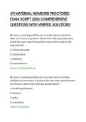 ATI MATERNAL NEWBORN PROCTORED&NewLine;EXAM SCRIPT 2026 COMPREHENSIVE&NewLine;QUESTIONS WITH VERIFIED SOLUTIONS&NewLine;