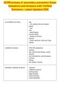 SCRN primary & secondary prevention Exam&NewLine;Questions and Answers with Verified&NewLine;Solutions &vert; Latest Updated 2026&NewLine;