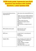 SCRN study guide&colon; hyperacute care Exam&NewLine;Questions and Answers with Verified&NewLine;Solutions &vert; Latest Updated 2026