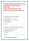 Florida Fire Officer 2 Exam&colon; Comprehensive Practice Test & Study Guide