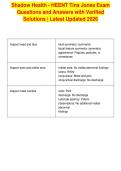 Shadow Health - HEENT Tina Jones Exam&NewLine;Questions and Answers with Verified&NewLine;Solutions &vert; Latest Updated 2026