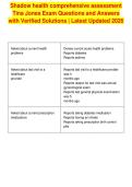 Shadow health comprehensive assessment&NewLine;Tina Jones Exam Questions and Answers&NewLine;with Verified Solutions &vert; Latest Updated 2026