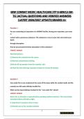 68W COMBAT MEDIC HEALTHCARE STP 8-68W13-SM-TG &vert;ACTUAL QUESTIONS AND VERIFIED ANSWERS &vert;LATEST 2026&sol;2027 UPDATE&vert;GRADED A&plus;