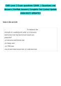 Bundle of CWB EXAM QUESTIONS WITH COMPLETE VERIFIED ANSWERS ALREADY PASSED